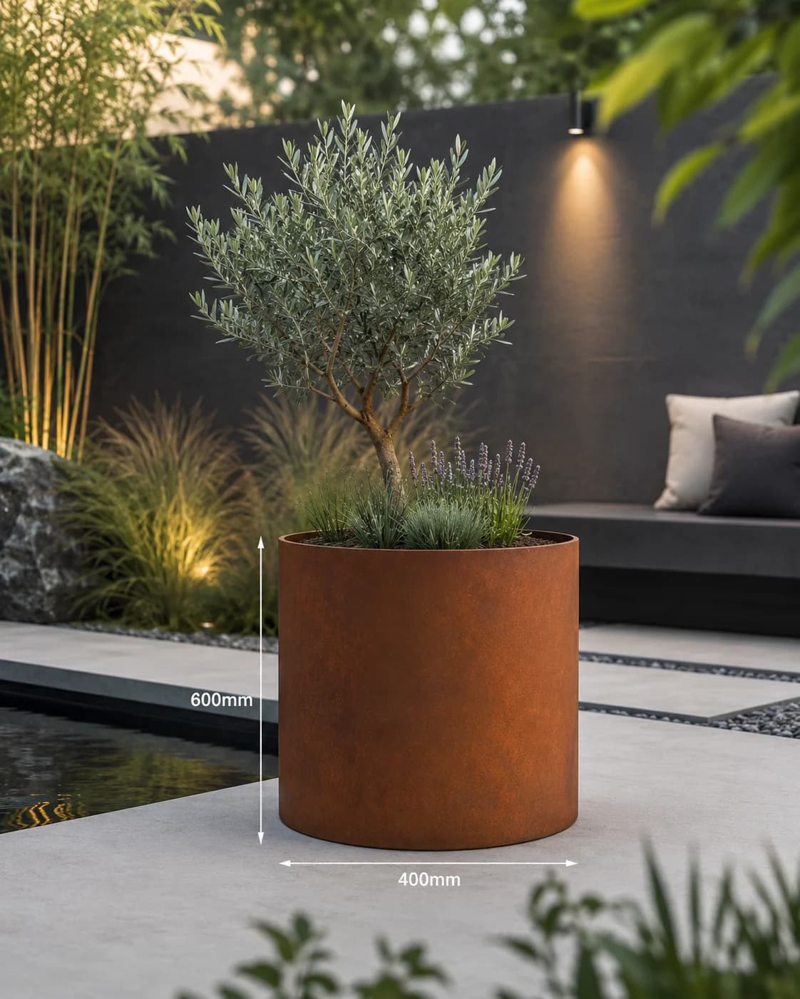 Bac rond acier corten 3 mm