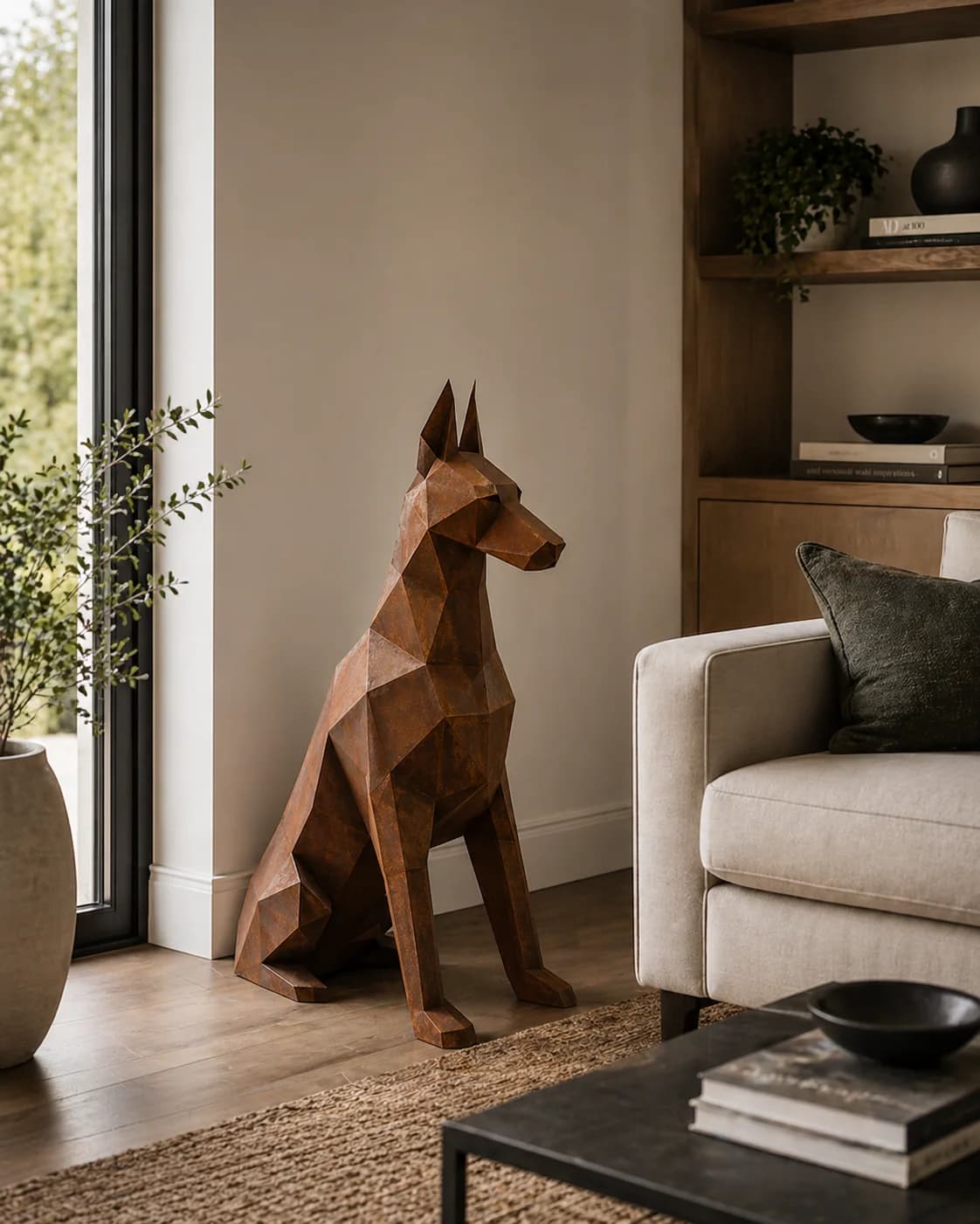 Doberman - sculpture
